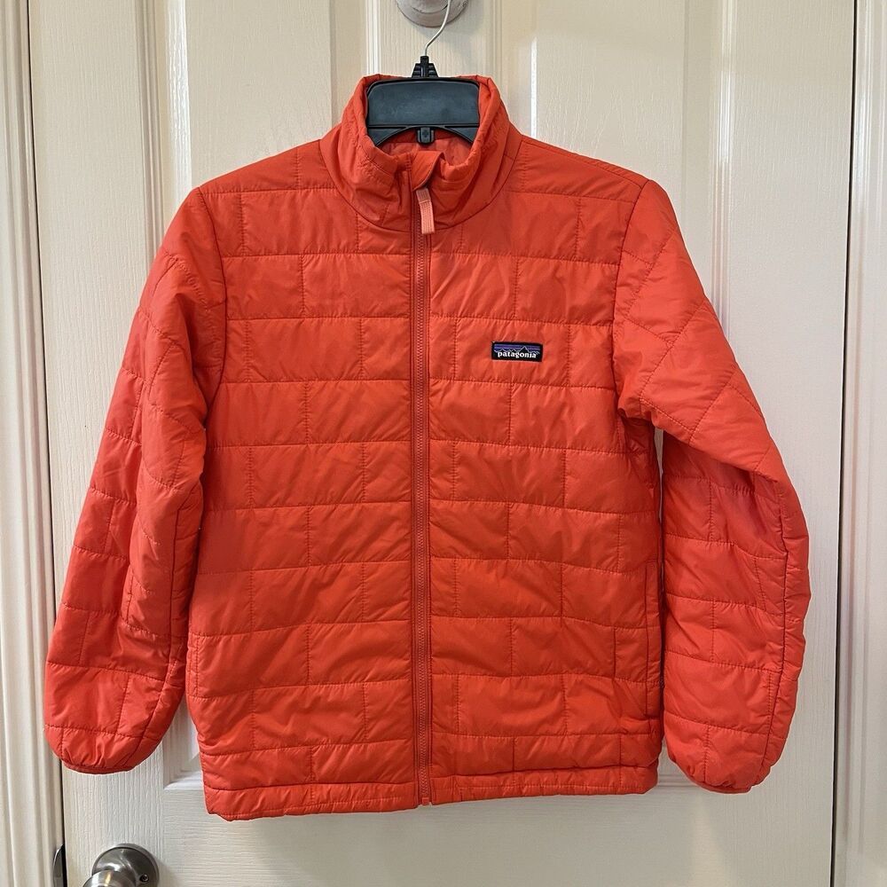 Patagonia Kids Nano Puff Brick Quilt Jacket Pimento Red Size Large 12